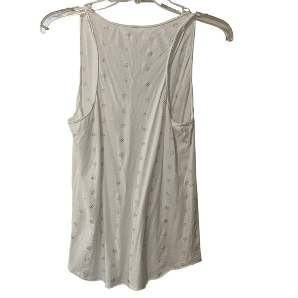 Zadig & Voltaire Hilda Scoop Embellished Tank Top S White with Silver Detail - Picture 4 of 15